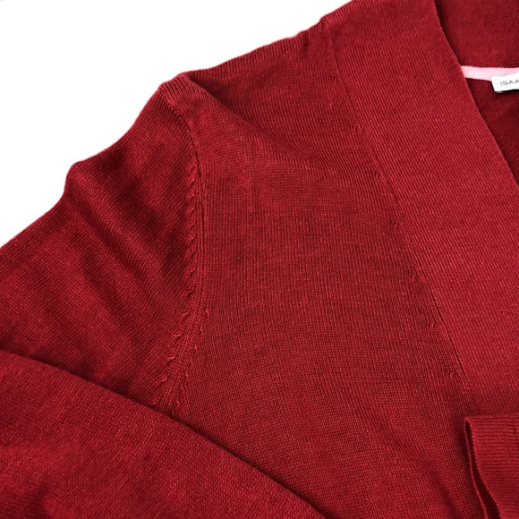 2/$30 NEW Isaac Mizrahi Live! Cardigan Size Small Open Front Hi-Low Hem Sweater - Picture 11 of 16